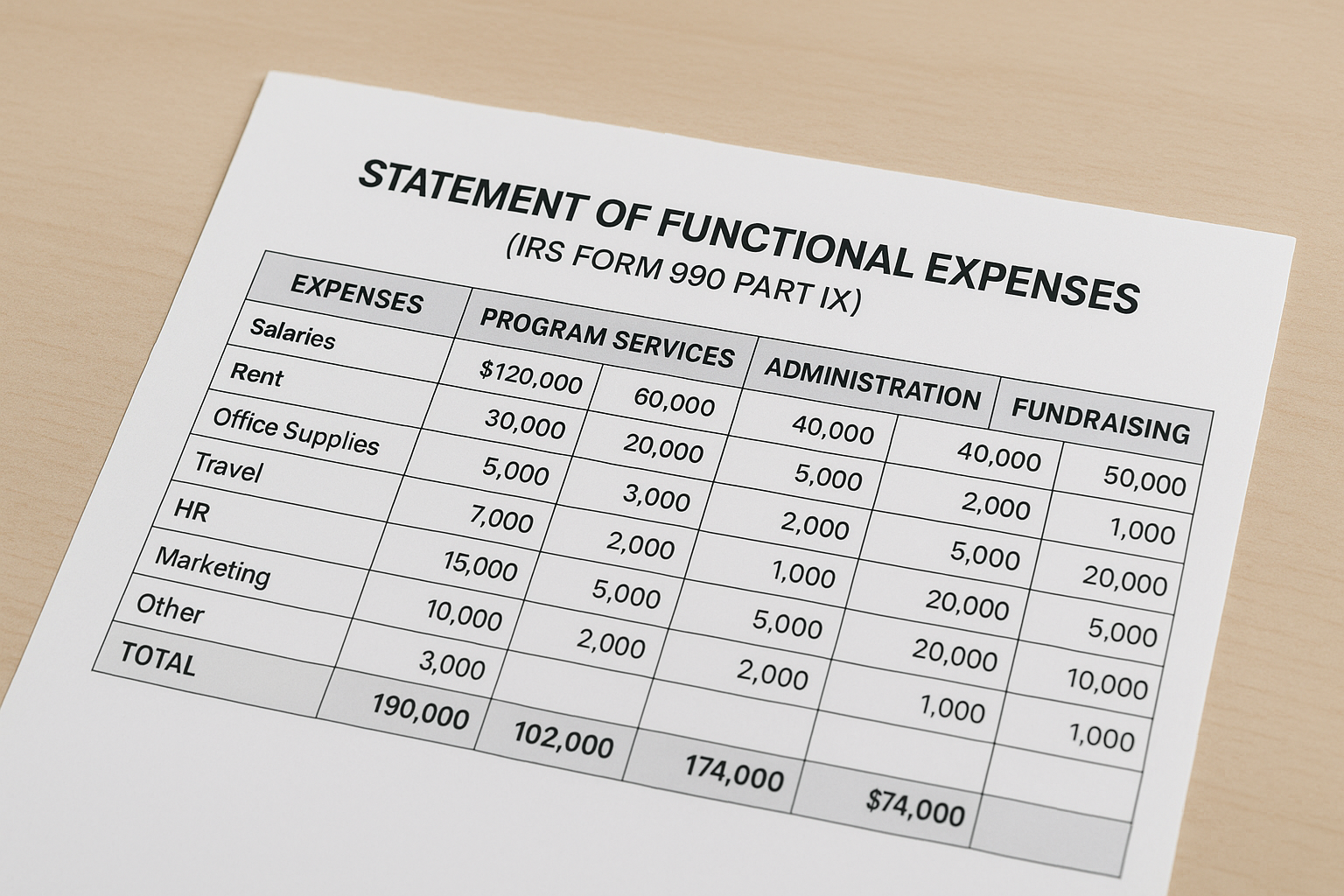 Graphic showing different nonprofit cost allocation methods such as direct, labor-based, square footage, and activity-based costing