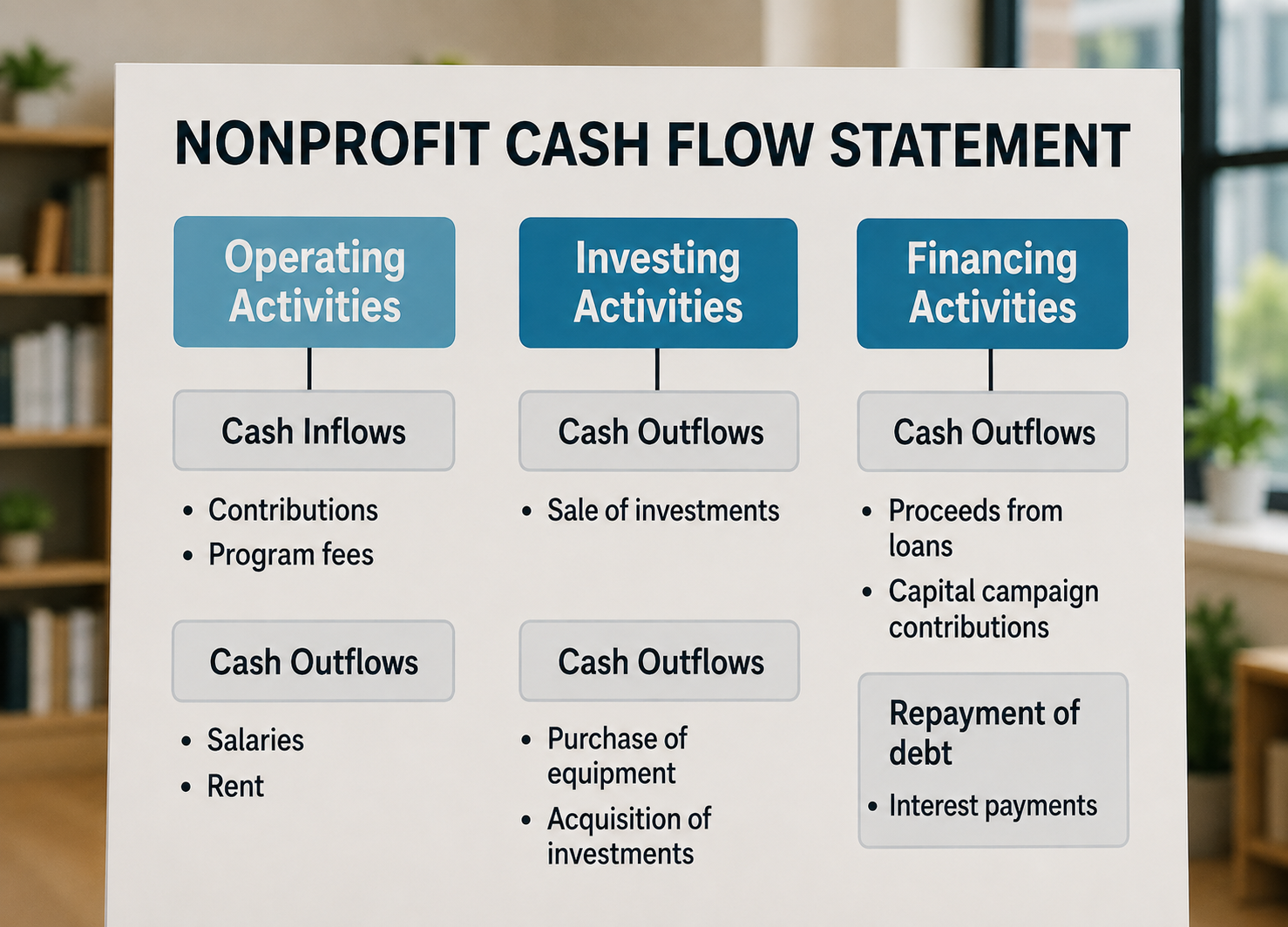Understanding Operating, Investing, and Financing Activities in Nonprofits